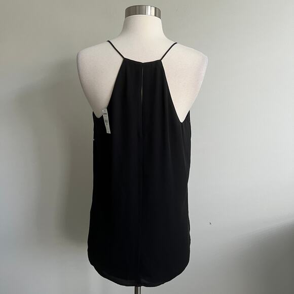 Express Studded V-Neck Tank Camisole Keyhole Back Black Sleeveless Blouse M NWT - Picture 4 of 8